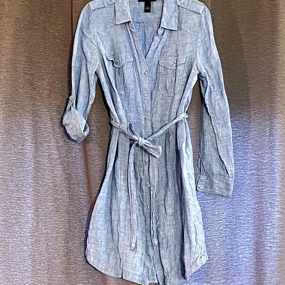 Size 8 Linen INC Shirt Dress